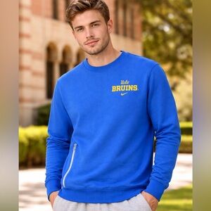 Nike UCLA Bruins Team Issued Locker Room Crewneck Sweatshirt Blue L